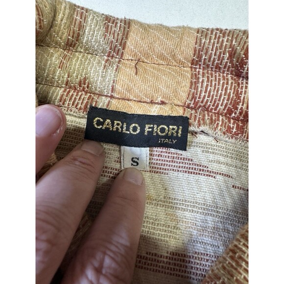 Vintage Carlo Fiori Italy Exotic Patchwork Paisley Leather Snakeskin Vest M - Picture 5 of 7